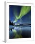 Aurora Borealis over Sandvannet Lake in Troms County, Norway-Stocktrek Images-Framed Photographic Print