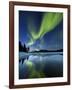 Aurora Borealis over Sandvannet Lake in Troms County, Norway-Stocktrek Images-Framed Photographic Print