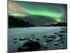 Aurora Borealis Over Sandvannet Lake in Troms County, Norway-Stocktrek Images-Mounted Photographic Print