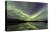 Aurora Borealis over Schwatka Lake, Yukon, Canada-null-Stretched Canvas