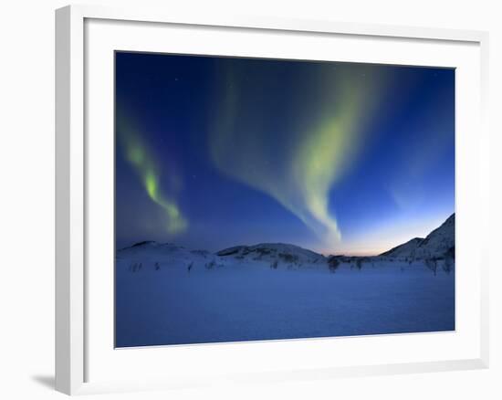 Aurora Borealis over Skittendalen Valley in Troms County, Norway-Stocktrek Images-Framed Photographic Print