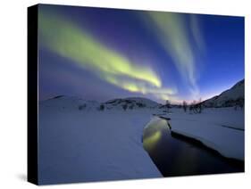 Aurora Borealis over Skittendalen Valley, Troms County, Norway-Stocktrek Images-Stretched Canvas