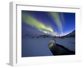 Aurora Borealis over Skittendalen Valley, Troms County, Norway-Stocktrek Images-Framed Photographic Print