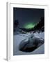 Aurora Borealis over Tennevik River in Norway-Stocktrek Images-Framed Photographic Print