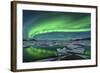 Aurora Borealis over the Glacial Lagoon Jokulsarlon in Iceland-null-Framed Photographic Print