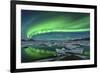 Aurora Borealis over the Glacial Lagoon Jokulsarlon in Iceland-null-Framed Photographic Print