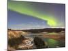 Aurora Borealis Over the Yukon River, Whitehorse, Yukon, Canada-Stocktrek Images-Mounted Photographic Print