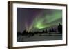 Aurora Borealis over Trees, Yukon, Canada-null-Framed Photographic Print