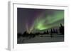 Aurora Borealis over Trees, Yukon, Canada-null-Framed Photographic Print