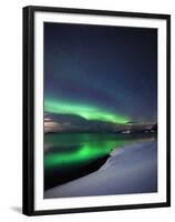 Aurora Borealis Over Vagsfjorden in Troms County, Norway-Stocktrek Images-Framed Premium Photographic Print