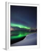 Aurora Borealis Over Vagsfjorden in Troms County, Norway-Stocktrek Images-Framed Premium Photographic Print