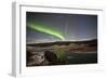 Aurora Borealis over Yukon River, Yukon, Canda-null-Framed Photographic Print