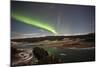 Aurora Borealis over Yukon River, Yukon, Canda-null-Mounted Photographic Print