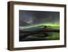 Aurora Borealis reflects below Kirkjufell, Snaefellsnes Peninsula, Iceland-Chuck Haney-Framed Photographic Print