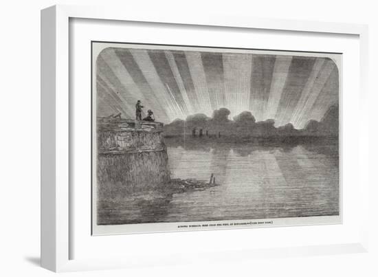 Aurora Borealis, Seen from the Pier, at Boulogne-null-Framed Giclee Print