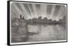 Aurora Borealis, Seen from the Pier, at Boulogne-null-Framed Stretched Canvas