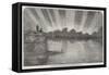 Aurora Borealis, Seen from the Pier, at Boulogne-null-Framed Stretched Canvas