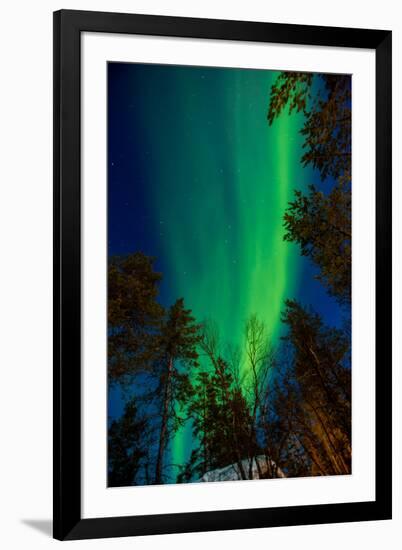 Aurora Borealis (The Northern Lights) over Kakslauttanen Igloo West Village, Saariselka, Finland-Laura Grier-Framed Photographic Print