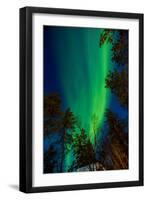 Aurora Borealis (The Northern Lights) over Kakslauttanen Igloo West Village, Saariselka, Finland-Laura Grier-Framed Photographic Print