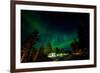 Aurora Borealis (The Northern Lights) over Kakslauttanen Igloo West Village, Saariselka, Finland-Laura Grier-Framed Photographic Print