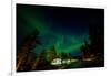 Aurora Borealis (The Northern Lights) over Kakslauttanen Igloo West Village, Saariselka, Finland-Laura Grier-Framed Photographic Print