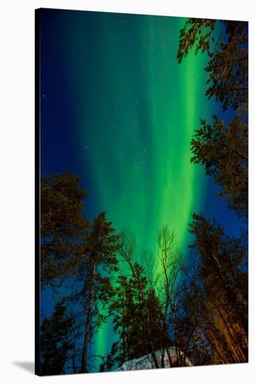 Aurora Borealis (The Northern Lights) over Kakslauttanen Igloo West Village, Saariselka, Finland-Laura Grier-Stretched Canvas
