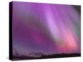 Aurora Borealis, Wrangell Mountains, Alaska, USA-Hugh Rose-Stretched Canvas
