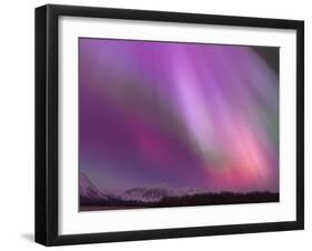 Aurora Borealis, Wrangell Mountains, Alaska, USA-Hugh Rose-Framed Premium Photographic Print