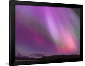 Aurora Borealis, Wrangell Mountains, Alaska, USA-Hugh Rose-Framed Photographic Print