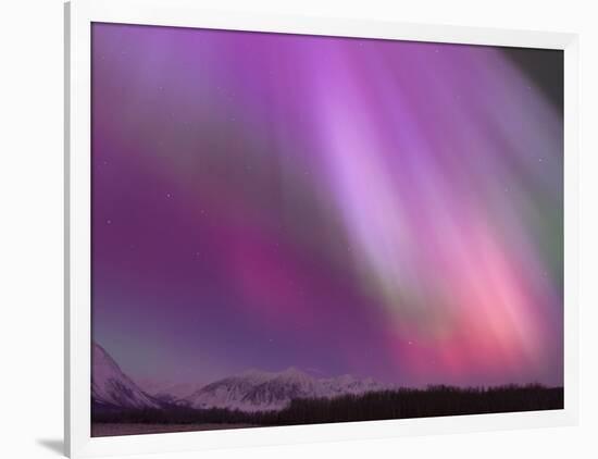 Aurora Borealis, Wrangell Mountains, Alaska, USA-Hugh Rose-Framed Photographic Print