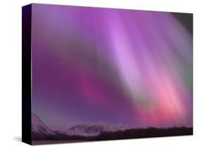 Aurora Borealis, Wrangell Mountains, Alaska, USA-Hugh Rose-Stretched Canvas