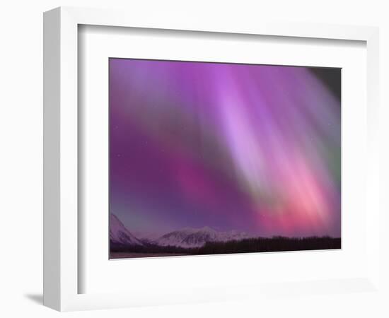 Aurora Borealis, Wrangell Mountains, Alaska, USA-Hugh Rose-Framed Photographic Print