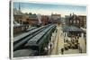 Aurora, Illinois - Chicago, Burlington, and Quincy Railroad Depot-Lantern Press-Stretched Canvas