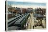 Aurora, Illinois - Chicago, Burlington, and Quincy Railroad Depot-Lantern Press-Stretched Canvas