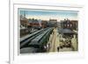 Aurora, Illinois - Chicago, Burlington, and Quincy Railroad Depot-Lantern Press-Framed Premium Giclee Print