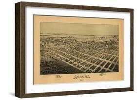 Aurora, Missouri - Panoramic Map-Lantern Press-Framed Art Print