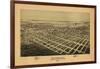 Aurora, Missouri - Panoramic Map-Lantern Press-Framed Art Print