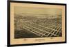 Aurora, Missouri - Panoramic Map-Lantern Press-Framed Art Print