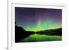 Aurora (Northern Lights) reflected in Lower Kananaskis Lake, Peter Laugheed Provincial Park, Canada-Miles Ertman-Framed Photographic Print