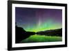 Aurora (Northern Lights) reflected in Lower Kananaskis Lake, Peter Laugheed Provincial Park, Canada-Miles Ertman-Framed Photographic Print