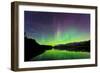 Aurora (Northern Lights) reflected in Lower Kananaskis Lake, Peter Laugheed Provincial Park, Canada-Miles Ertman-Framed Photographic Print