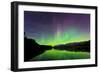 Aurora (Northern Lights) reflected in Lower Kananaskis Lake, Peter Laugheed Provincial Park, Canada-Miles Ertman-Framed Photographic Print