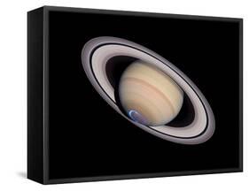 Aurora on Saturn-null-Framed Stretched Canvas