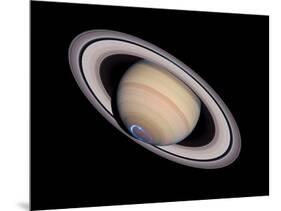 Aurora on Saturn-null-Mounted Photographic Print