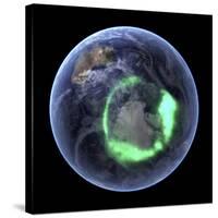 Aurora Over Antarctica, Satellite Image-null-Stretched Canvas