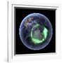 Aurora Over Antarctica, Satellite Image-null-Framed Photographic Print