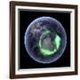 Aurora Over Antarctica, Satellite Image-null-Framed Photographic Print