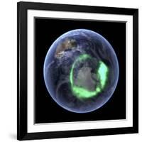 Aurora Over Antarctica, Satellite Image-null-Framed Photographic Print