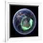 Aurora Over Antarctica, Satellite Image-null-Framed Photographic Print