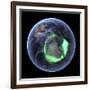 Aurora Over Antarctica, Satellite Image-null-Framed Photographic Print